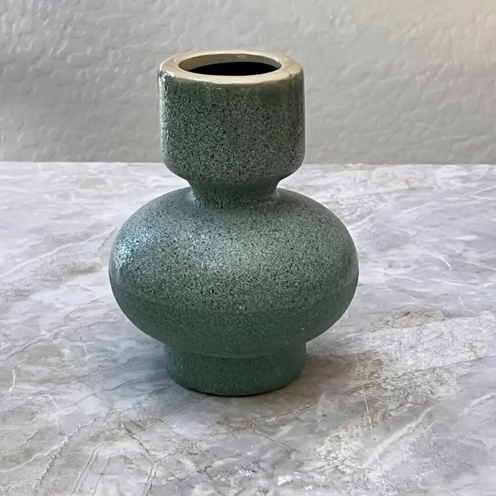 Bloomingville Green Ceramic Candle Holder 7